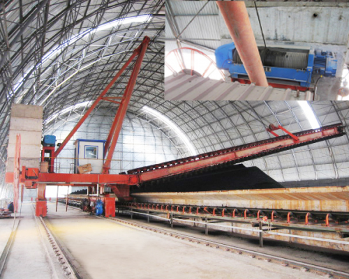 Qolu uzunluğu 11 metrdən 36 metrə qədər olan yan sıyırıcı reclaimer