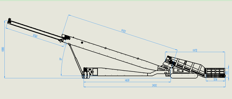  JXLD-1000 Crawler mobil yığınlayıcı 